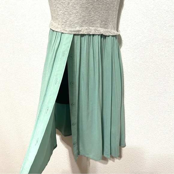 Funktional Anthropologie Woman Gray Green Short Sleeve Dress Size S - Picture 6 of 16